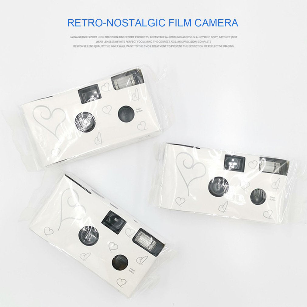 3PCS Retro 27 Photos 35mm Disposable Film Camera Manual Fool Optical Camera Children&#39;s Gift One Time Single Use Camera Film Sets